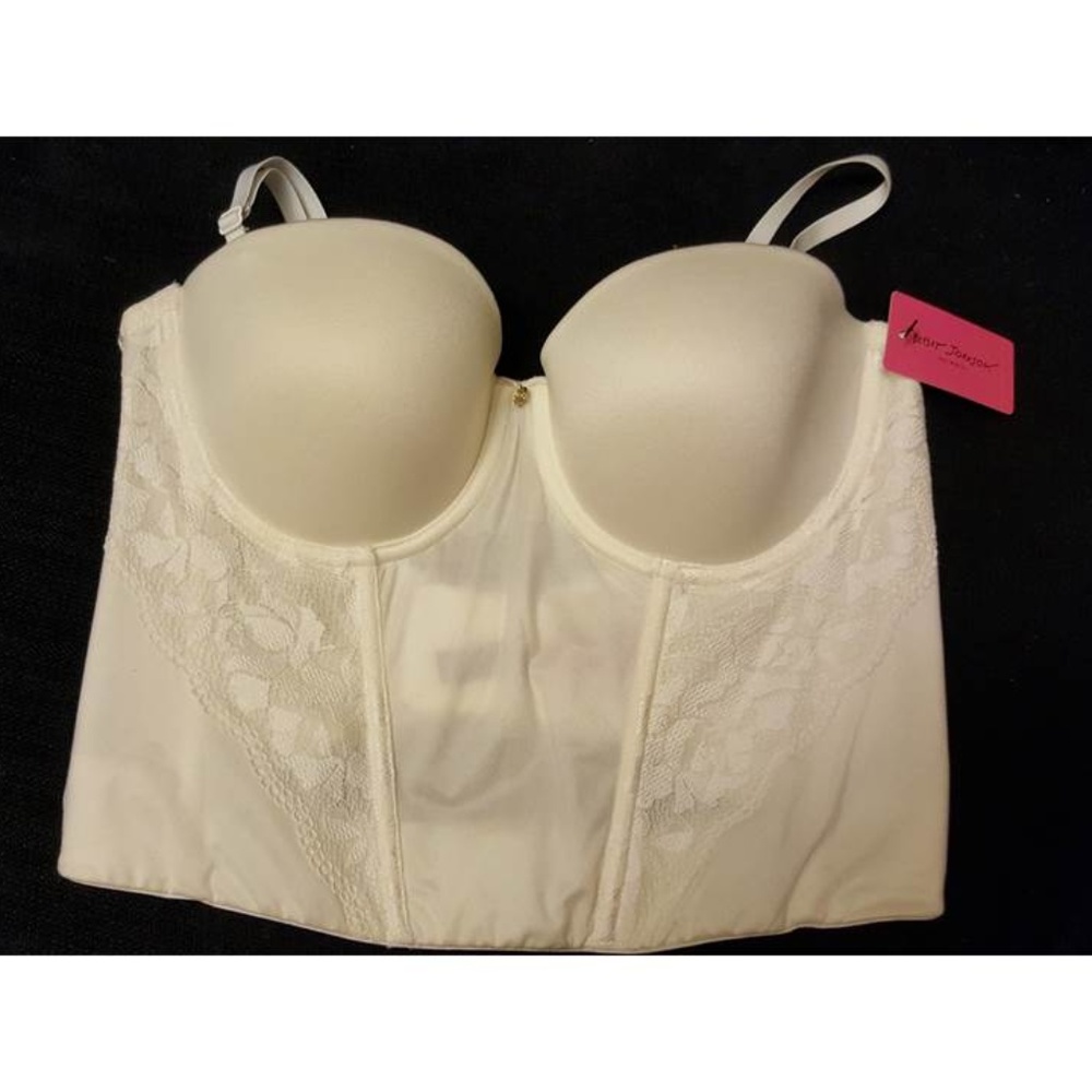 Betsey Johnson Cream Lace Bustier Bra